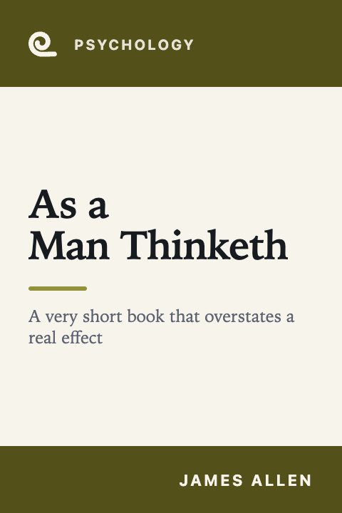 Mindroll's cover for “As a Man Thinketh” by James Allen