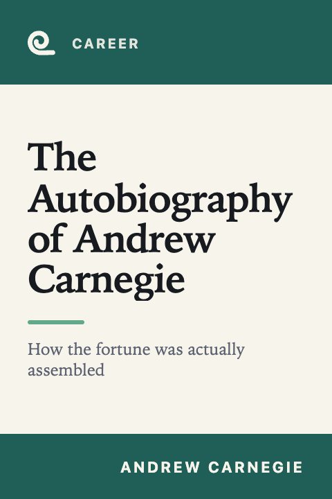 Mindroll's cover for “The Autobiography of Andrew Carnegie” by Andrew Carnegie