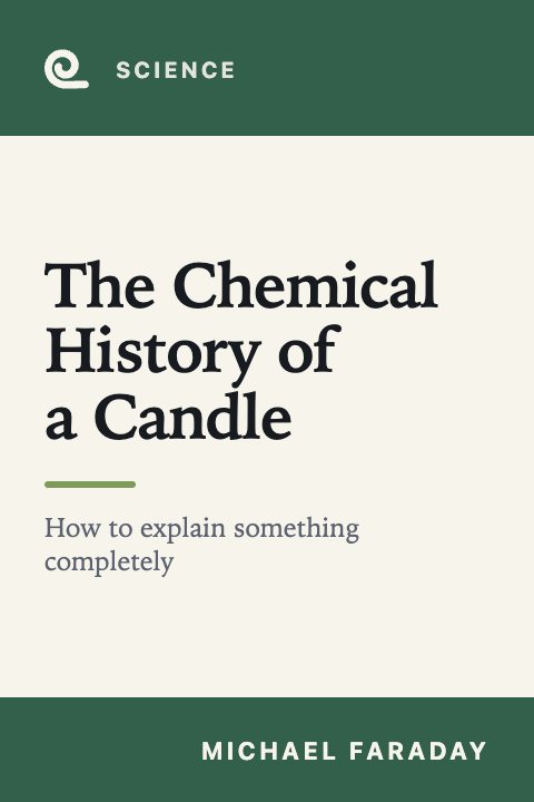 Mindroll's cover for “The Chemical History of a Candle” by Michael Faraday