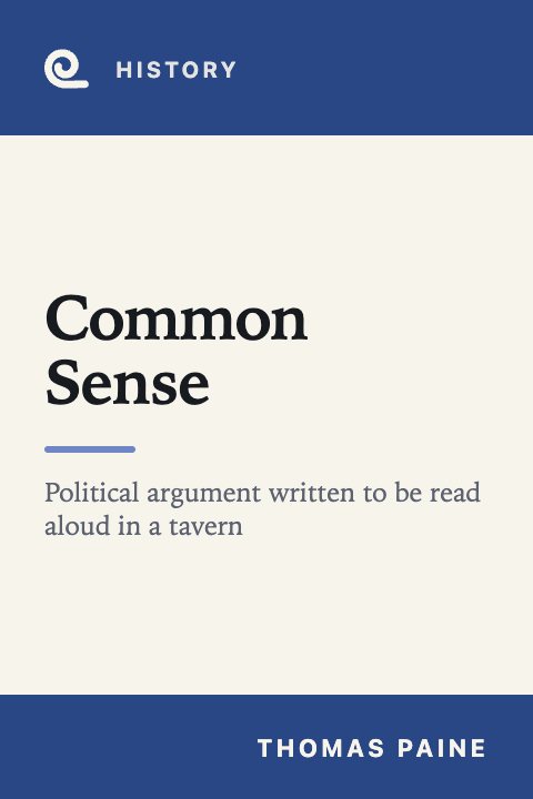 Mindroll's cover for “Common Sense” by Thomas Paine