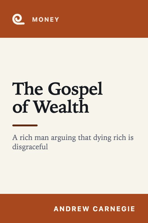 Mindroll's cover for “The Gospel of Wealth” by Andrew Carnegie