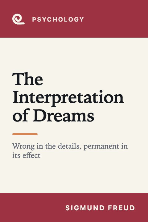 Mindroll's cover for “The Interpretation of Dreams” by Sigmund Freud
