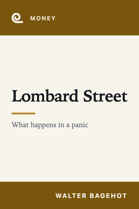 Mindroll's cover for “Lombard Street” by Walter Bagehot