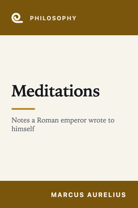 Mindroll's cover for “Meditations” by Marcus Aurelius