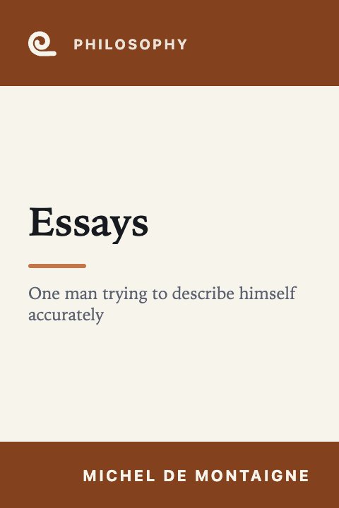 Mindroll's cover for “Essays” by Michel de Montaigne
