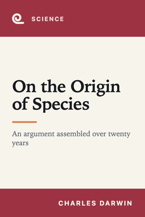 Mindroll's cover for “On the Origin of Species” by Charles Darwin