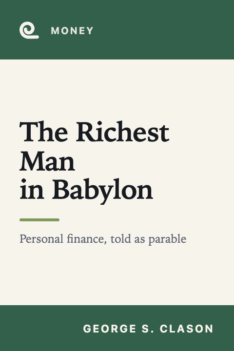 Mindroll's cover for “The Richest Man in Babylon” by George S. Clason